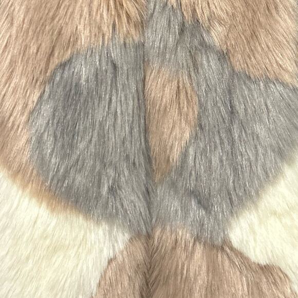 Ann Taylor The Loft Faux Fur Scarf Two Way Multicolor Pink Lavender Cream Winter - Picture 1 of 8